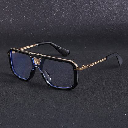 Retro Square Sun Men's European And American Large Frame Sunglasses Women