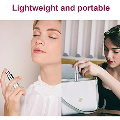 Zingso Refillable Travel Perfume Atomiser Bottles, 3 Pcs 6ml Mini Portable Spray Bottles Aftershave Empty Funnel and Diffuser Tool, (Black+silver+purple) (FYC22PBS+A2-FBA-SL)