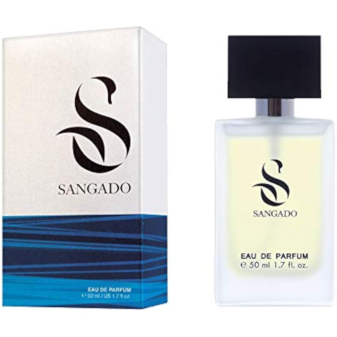 SANGADO The Man in Black Perfume for Men, 8-10 hours long-Lasting, Luxury smelling, Oriental Spicy, Fine French Essences, Extra-Concentrated (Eau de Parfum), Seductive for Men, 50 ml Spray