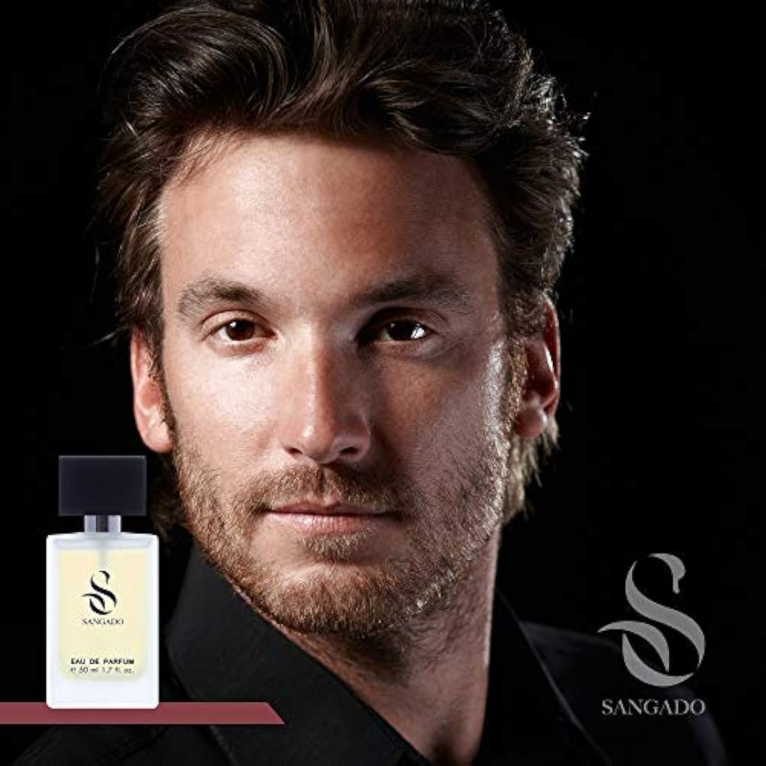 SANGADO Amour. Inter. Perfume for Men, 8-10 Hours Long-Lasting, Luxury Smelling, Oriental Woody, Fine French Essences, Extra-Concentrated (Eau de Parfum), Elegant for Men, 50 ml Spray