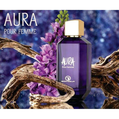 Aura Eau De Parfum for Women 100ml | Jasmine and Amber Fragrance| Aura Women Perfume Made in Dubai by Sapphire’s choice