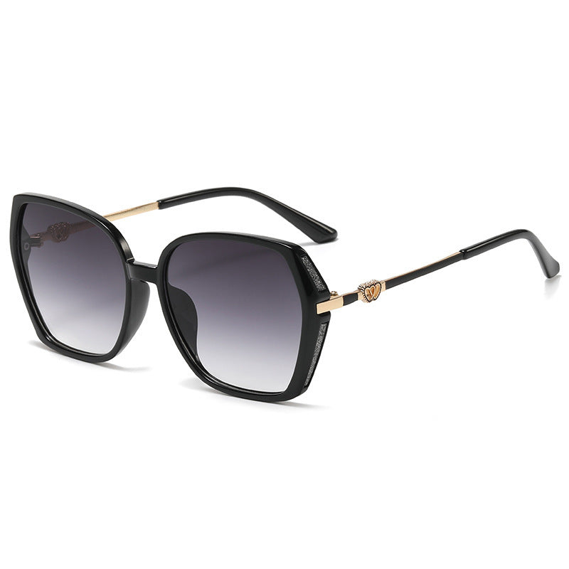 Women's European And American UV Resistant Large Frame Sunglasses