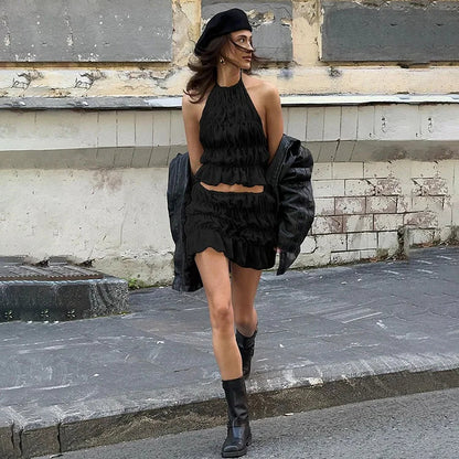 Saffron | Ruffled Two-Piece Set