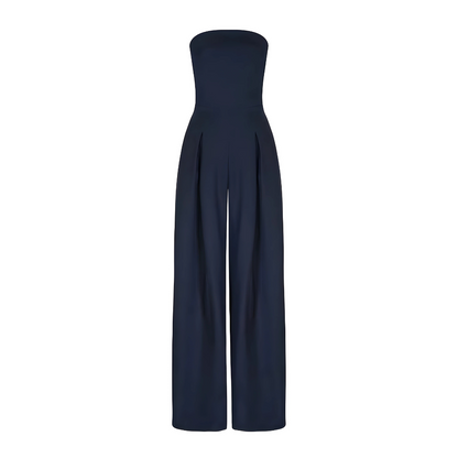 Rae - Elegant Strapless Jumpsuit with Wide Legs
