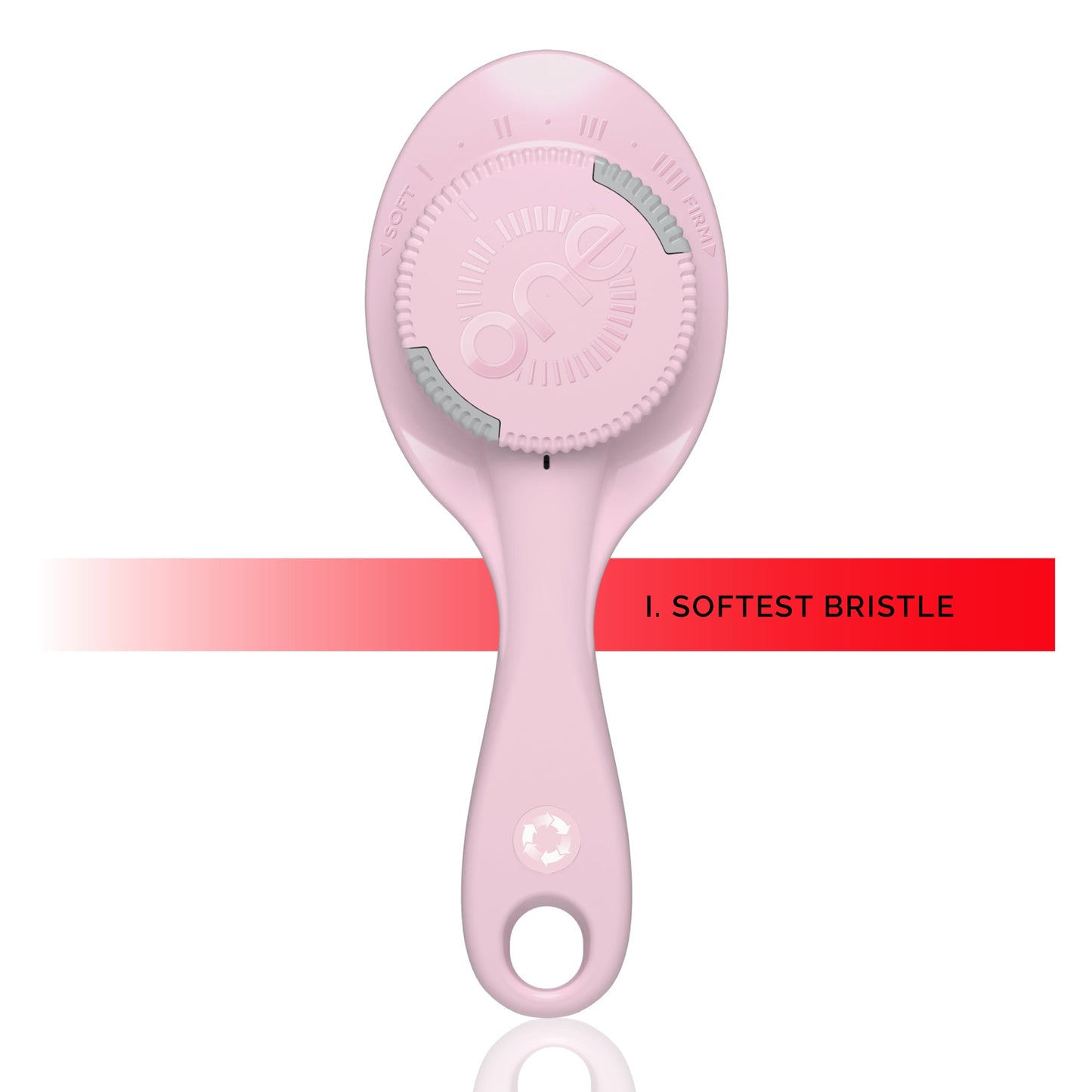 ONE Brush - Adjustable Bristle Hairbrush, Pink
