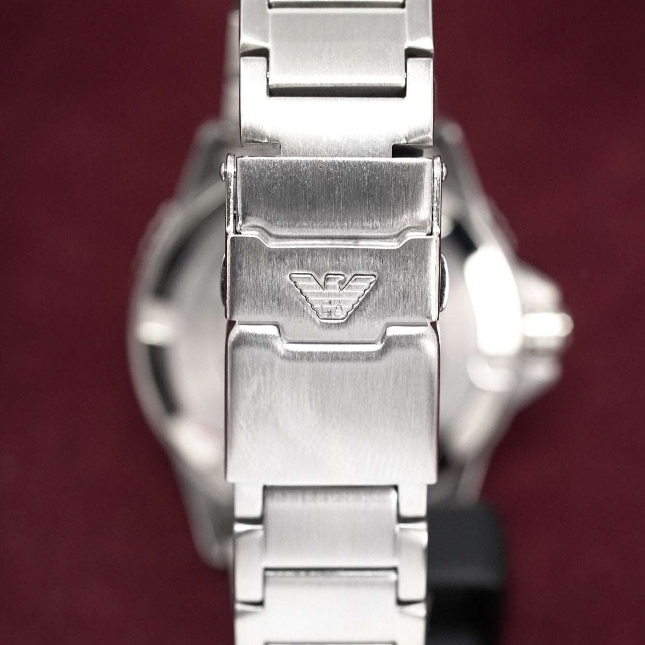 Emporio Armani AR11338 Men's Green Dial Diver Stainless Steel Watch