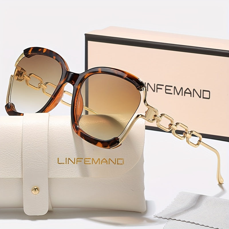 Classic Half Frame Metal Chain Design Fashion Fashion Glasses for Women