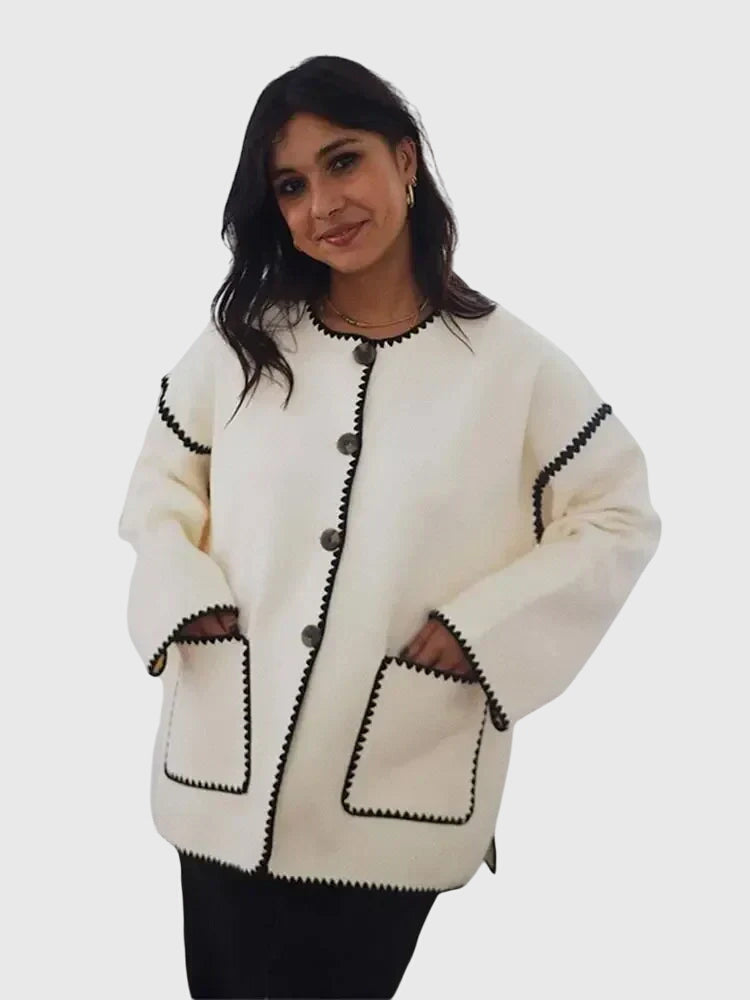 Aubrey | Cozy Contrast Cardigan