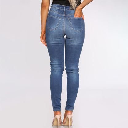 Enzo Womens Skinny Jeans Ladies Slim Fit Stretch New Denim Trouser Pants UK Size