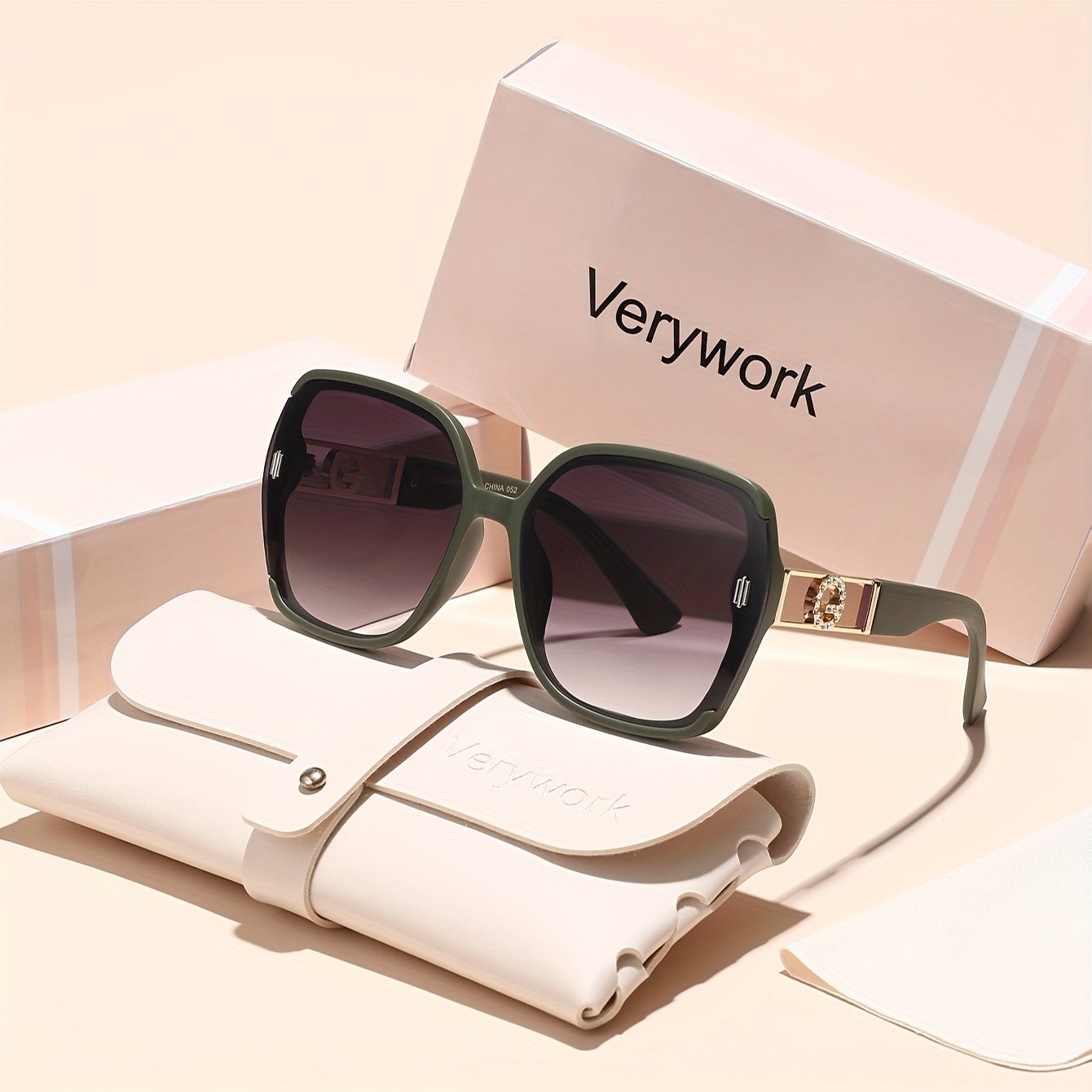 Verywork Women'S Classic Retro Rectangular Fashion Glasses