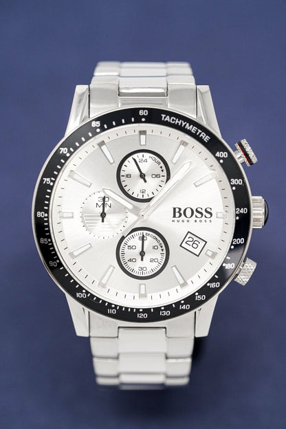 Hugo Boss Men's Watch Chronograph Rafale Silver HB1513511