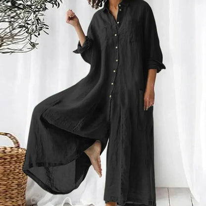 Roz – Oversized Button-Down Jumpsuit
